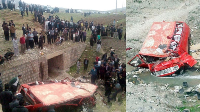 Li Merîwan a Rojhilatê Kurdistanê di qezaya trafîkê de 13 kesan can da