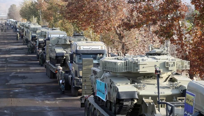 Îranê hêzeke mezin a leskerî sand ser sînorên Rojhilat û Basûrê Kurdistanê