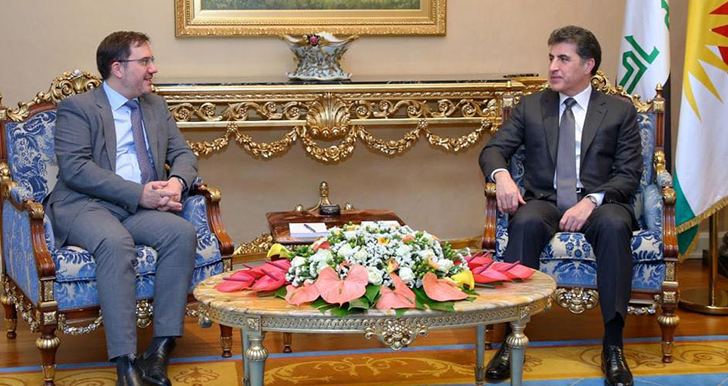 Nêçîrvan Barzanî, ligel Balyozê Brîtanyayê civiya