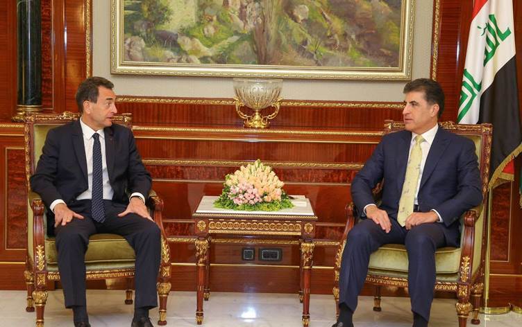 Serokê Herêma Kurdistanê bi Balyozê Fransayê yê li Iraqê re civiya