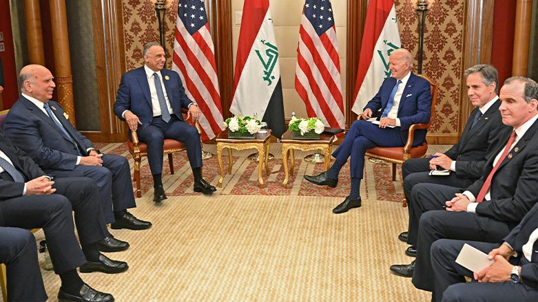 Biden li Ceddeyê bi Serokwezîrê Iraqê Mistefa Kazimî re civiya