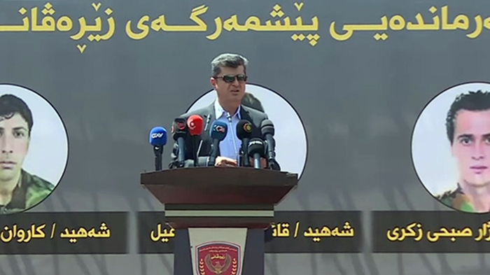 Parêzgarê Duhokê di merasîma bîranîna Pêsmergeyên ji aliyê PKKê hatine sehîdkirin de axivî