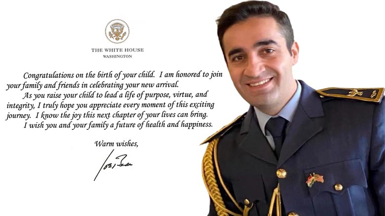 Serokê Amerîkayê nameya pîrozbahiyê ji Pêsmergeyekî Kurdistanê re sand