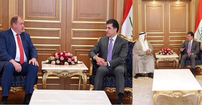 Ji Konsûlên Rûsya û Kuwêtê serdana xatirxwestinê bo Nêçîrvan Barzanî