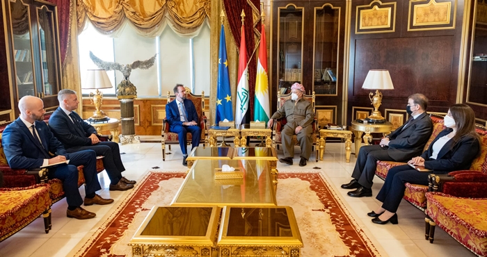 Serok Barzanî bi sanda Yekîtiya Ewropayê re civiya: Nûnertiya Herdemî tê vekirin