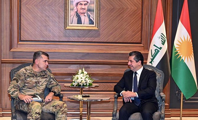 Mesrûr Barzanî bi Fermandarê Gistî yê Hevpeymaniya Navdewletî re civiya