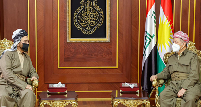 Serok Barzanî û Elî Qeredaxî civiyan: Rêya herî bas li sûna înkarê zimanê astî û diyalogê ye