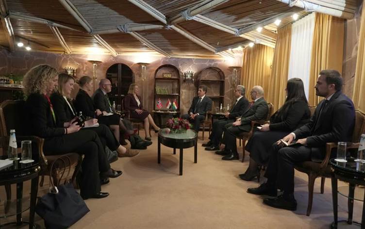Nêçîrvan Barzanî, bi wezîrên karên derve yên Norweç û Urdunê re hevdîtinan kir
