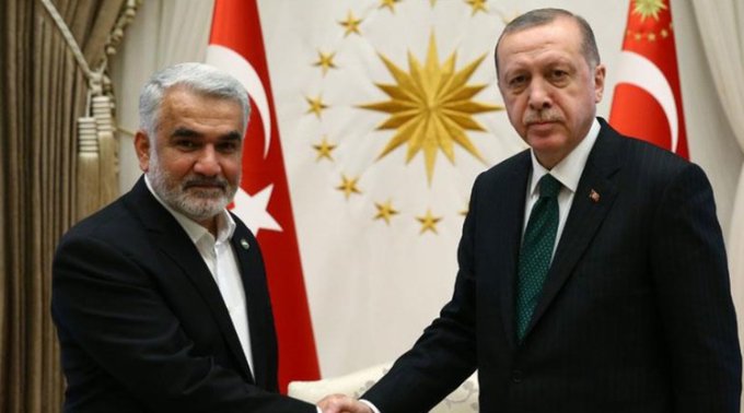 Erdogan bi serokê HUDAPARê Zekerya Yapicioglu re civiya