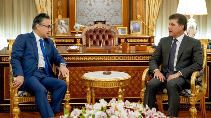 Nêçîrvan Barzanî û Futoshi Matsumoto li ser berfirehkirina veberhênana Japonî axivîn