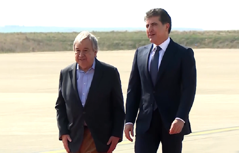 Sekreterê Gistî yê NYê Guterres, derbasî Hewlêrê bû