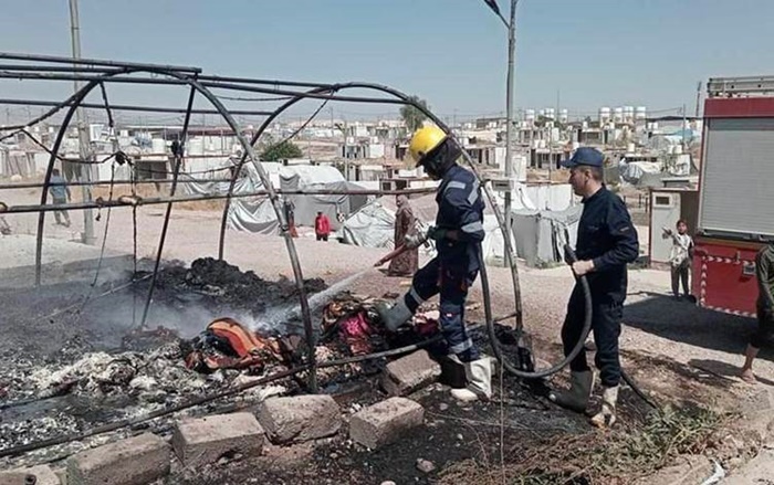 Agir bi kampa koçberên Rojavayê Kurdistanê ket: Zarokekê can da