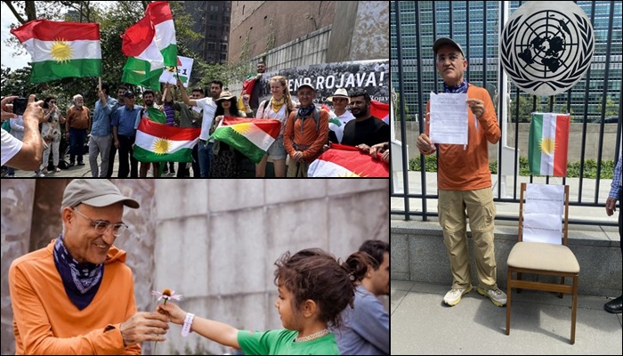 Kanî Xulam ‘Mesa Azadiyê’ ya dijî Peymana Lozanê li ber avahiya Neteweyên Yekbûyî bidawî kir