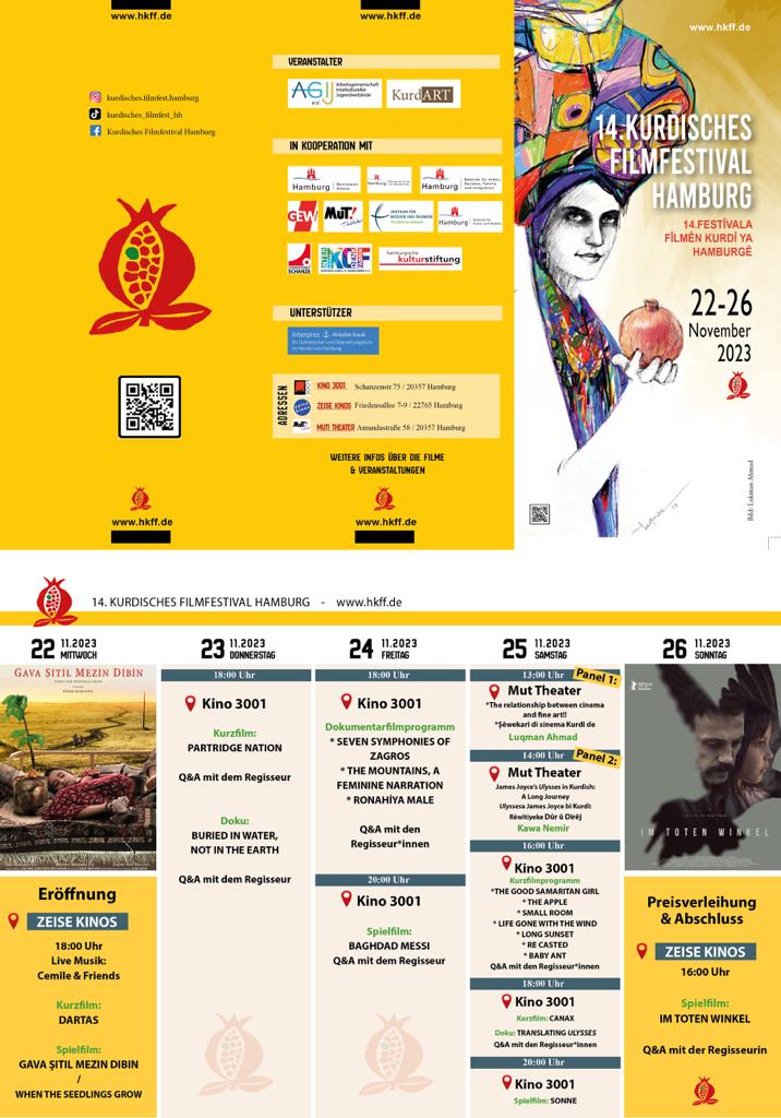 14. Festîvala Fîlmên Kurdî ya Hamburgê bi temaya "Welatekî Nû" tê lidarxistin