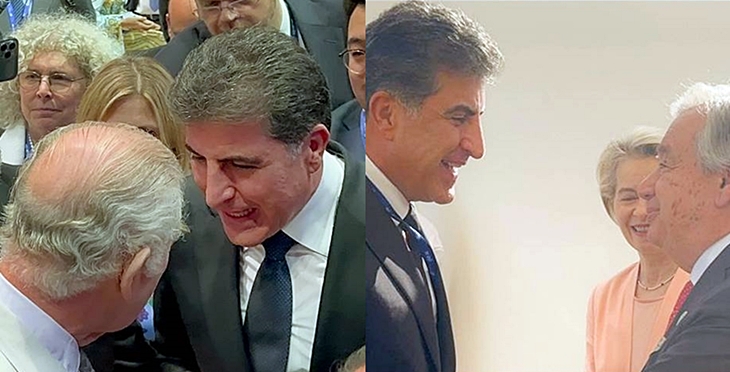COP28 | Nêçîrvan Barzanî bi Qral Charles û Antonio Guterres re hevdîtin kir