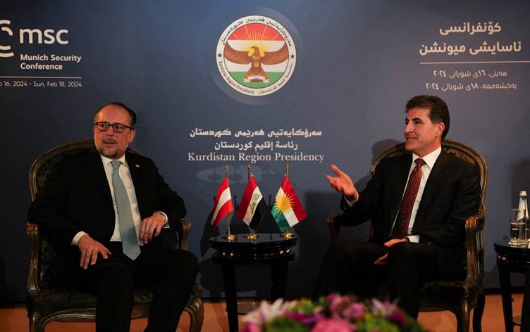 Nêçîrvan Barzanî li Munihê bi wezîrê karên derve yê Avusturyayê re civiya