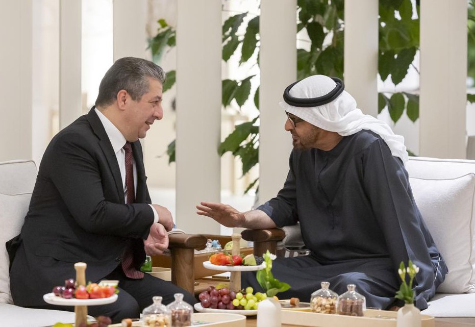 Serokwezîrê Kurdistanê Mesrûr Barzanî bi serokê Îmaratan re civiya