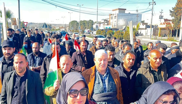 Li Çemçemalê xwepêsandana sermezarkirina êrîsên Îranê