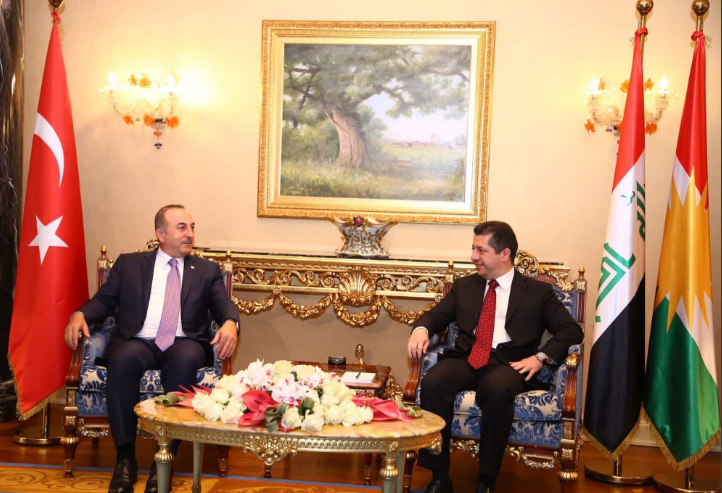 Mesrûr Barzanî û Mevlut Çavusoglu civiyan