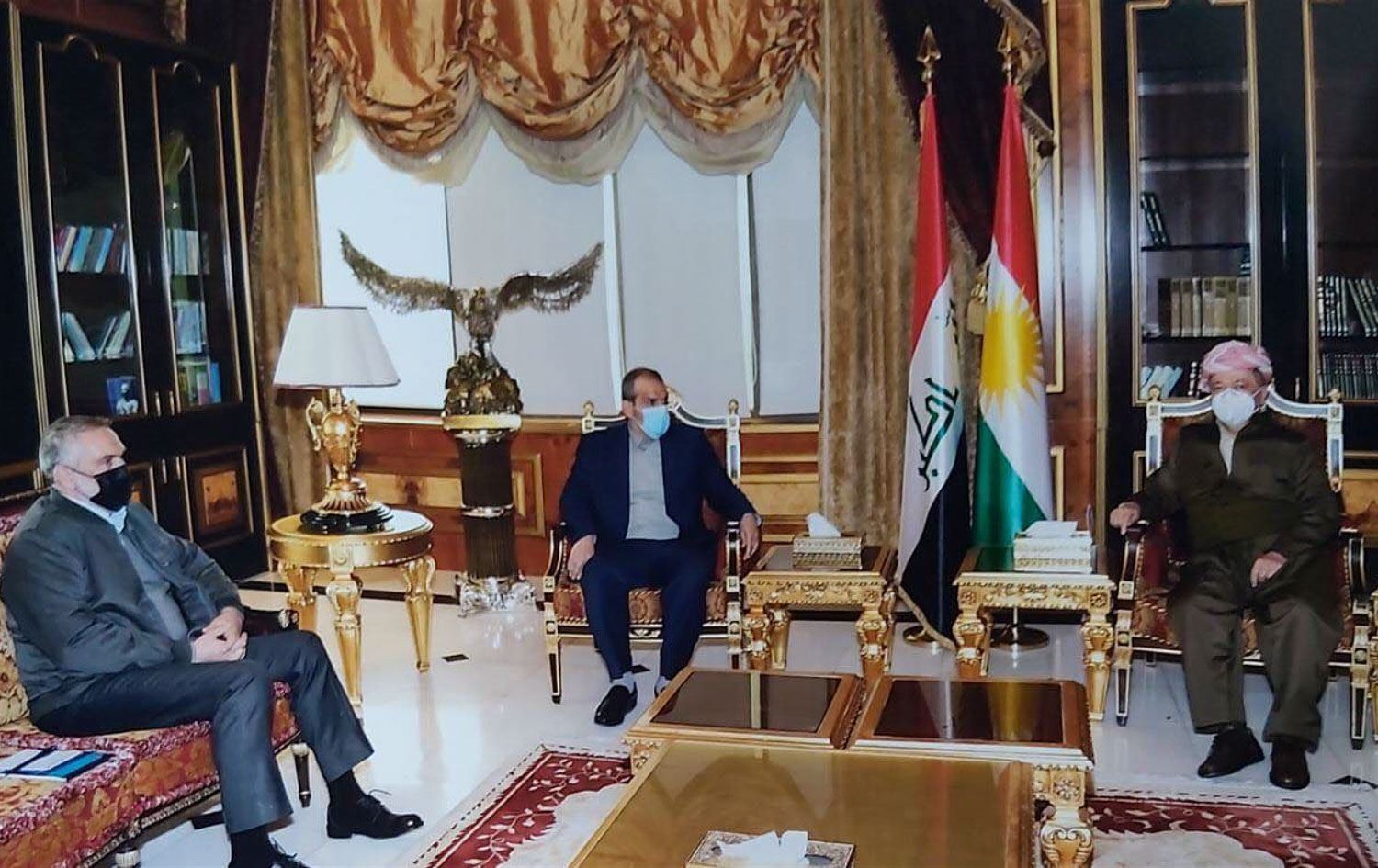 Sandeke Îranê bi Serok Barzanî û serkirdeyên Herêma Kurdistanê re civiya