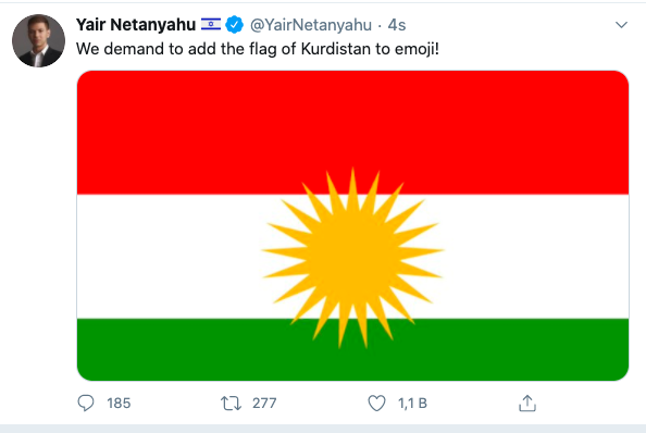 Netanyahu’dan destek: “Kürdistan bayraginin emojiye eklenmesini talep ediyoruz!”