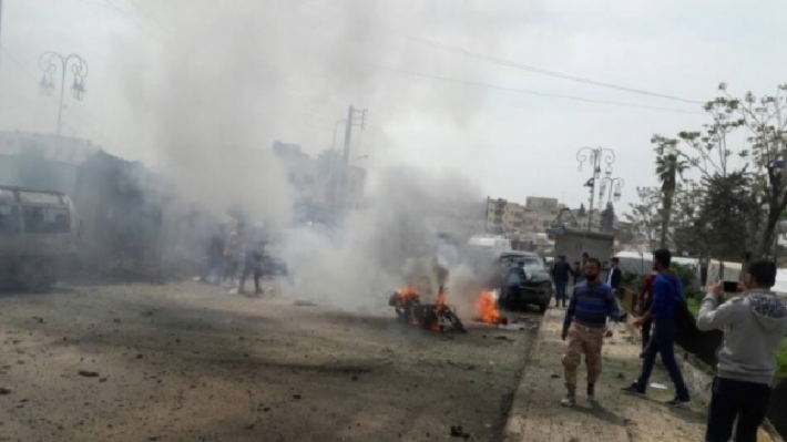 Azez’de bomba yüklü araçla saldiri!