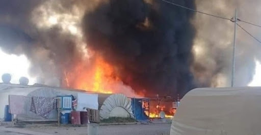 Duhok’ta Ezdilerin bulundugu kampta yangin çikti!