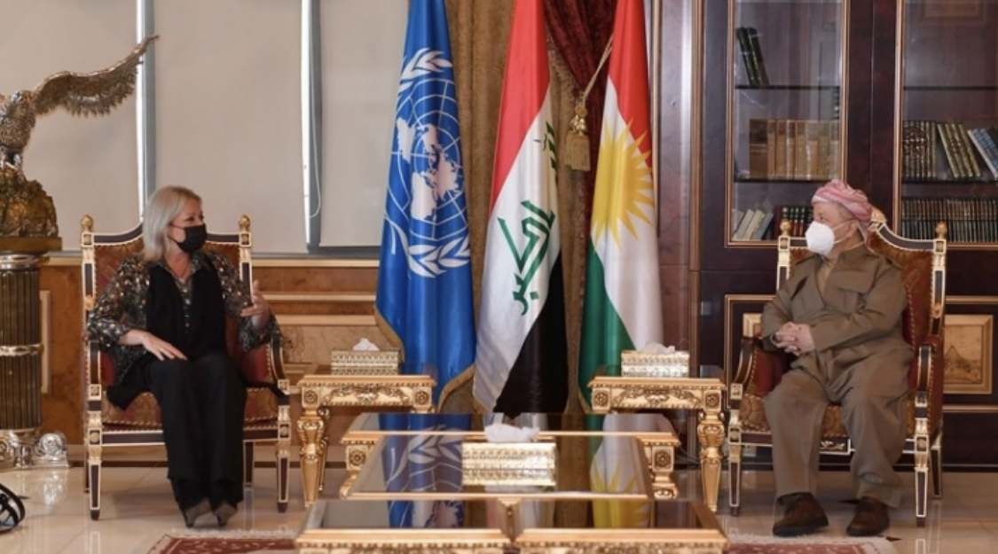 Baskan Barzani ve BM Temsilcisi Plasschaert bir araya geldi