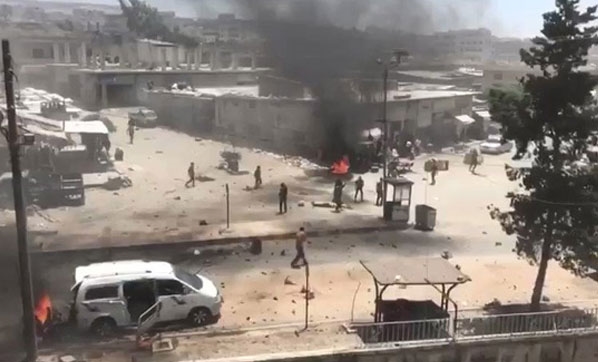 Afrin | Askeri karargaha yakin bölgede siddetli patlama!