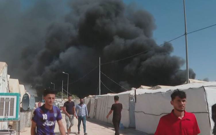 Duhok’taki mülteci kampinda yangin!