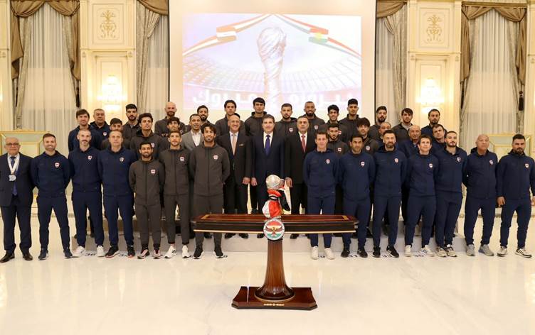 Nêçîrvan Barzanî li Hewlêrê tîma netewî ya Iraqê qebûl kir