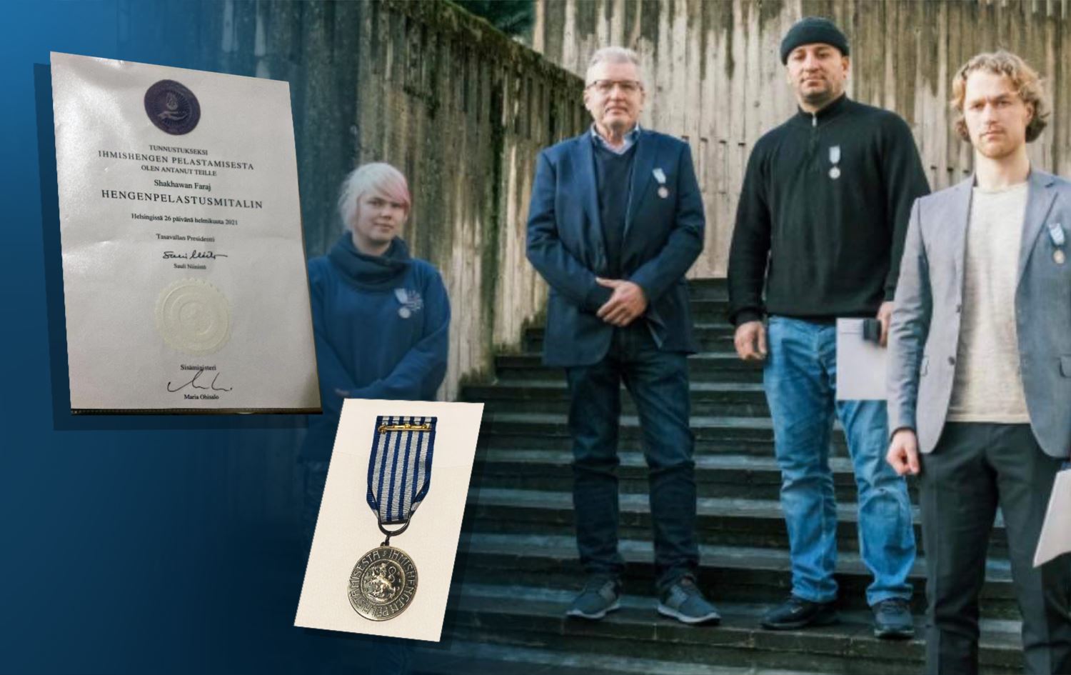 Kürt mülteciye, ‘Finlandiya Cumhurbaskanligi’ndan cesaret' madalyasi verildi