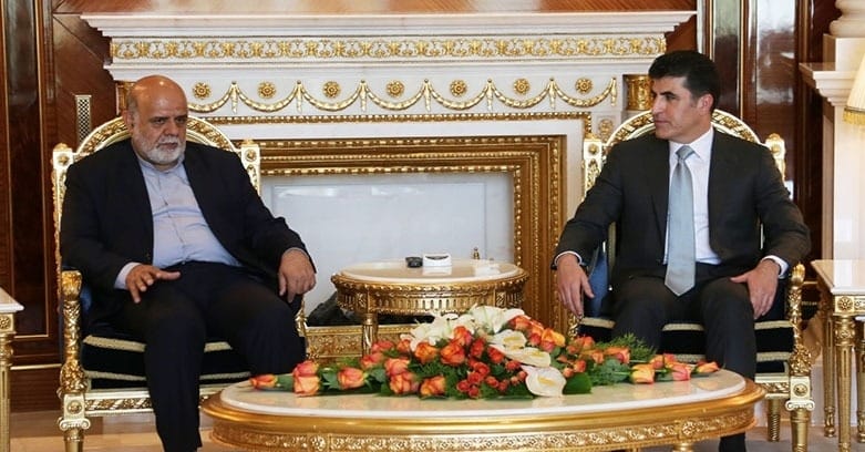 Neçirvan Barzani, Iran’in Bagdat Büyükelçisi Mescidi’yi kabul etti!