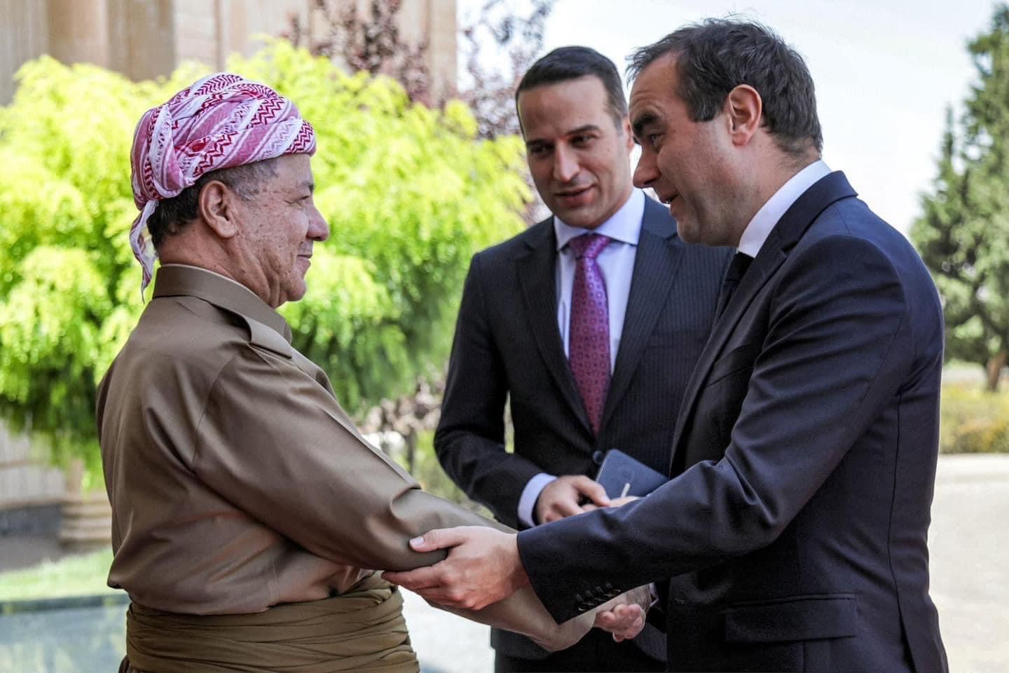 Barzani ve Fransa Silahli Kuvvetler Bakani bir araya geldi