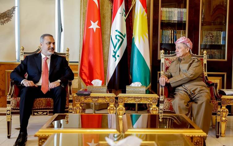 Baskan Barzani Hakan Fidan’la bir araya geldi