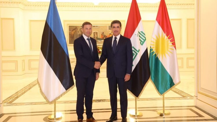 Neçirvan Barzani, Estonya Savunma Bakanini kabul etti