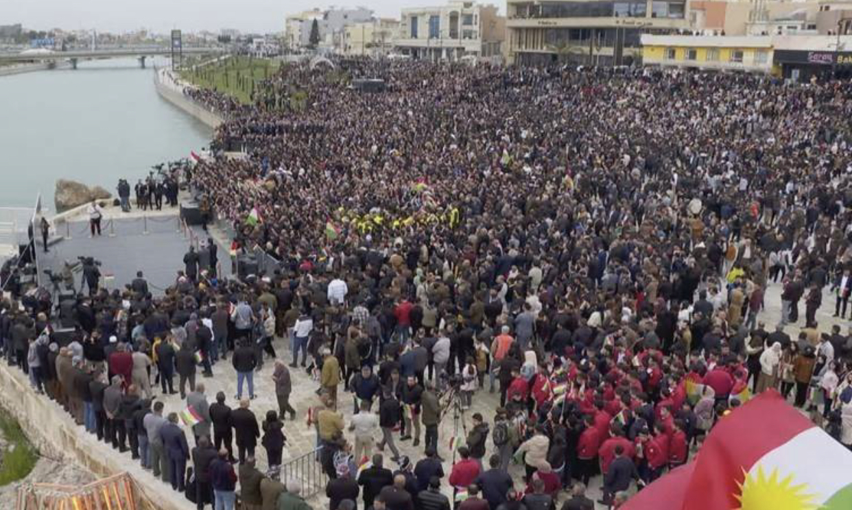 Zaho halki Iran'in Erbil saldirilarina karsi gösteri düzenledi