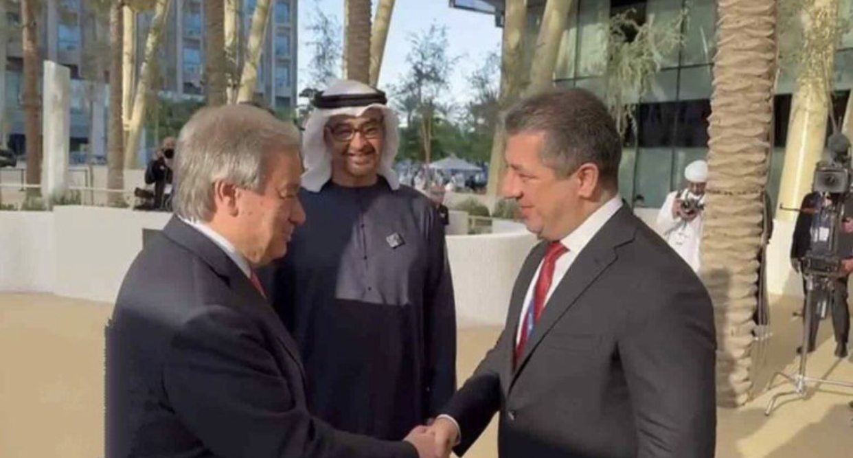 Guterres ile BAE Devlet Baskani, Basbakani karsiladi