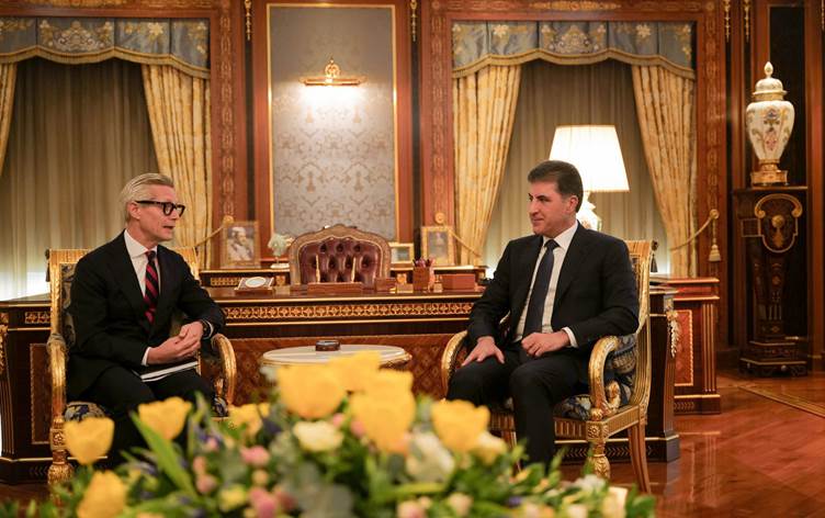 Neçirvan Barzani, Norveç'in Ürdün ve Irak Büyükelçisi ile bir araya geldi