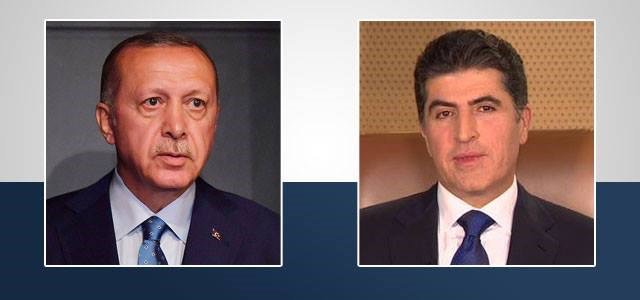 Erdogan Neçirvan Barzani’yi tebrik ederek Türkiye’ye davet etti