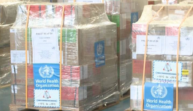 WHOyê, 35 ton alîkariya pizîskî sand Suriyeyê