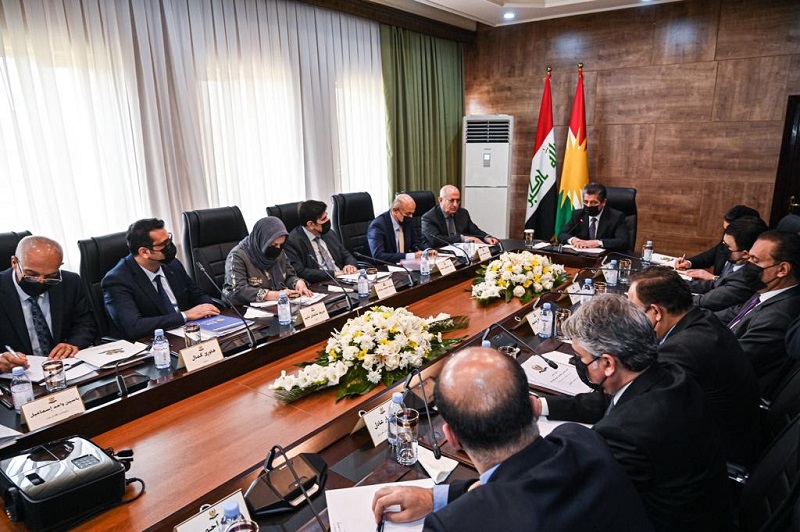 مەسروور بارزانی سەرۆکی حکوومەتی هەرێمی کوردستان سەردانی وەزارەتی دارایی و ئابووری دەکات