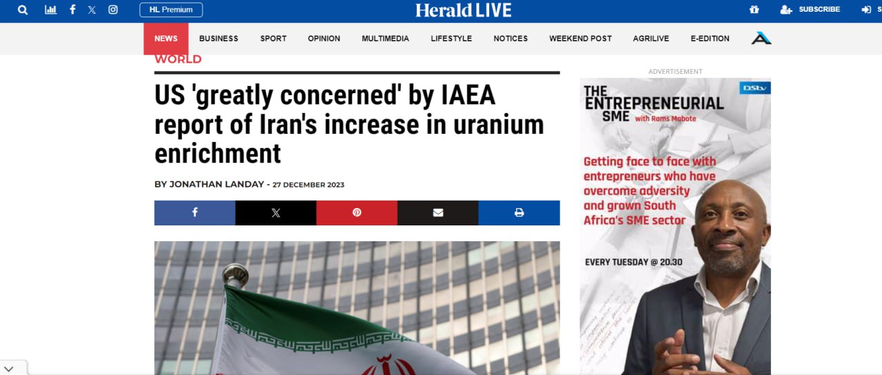 ئەمریکا نیگەرانی دەردەبڕێت لە چالاکییە ئەتۆمییەکانی ئێران، ئێرانیش رەتی دەکاتەوە ئاستی پیتاندنی یۆرانیۆم گەیشتبێتە ٦٠٪.