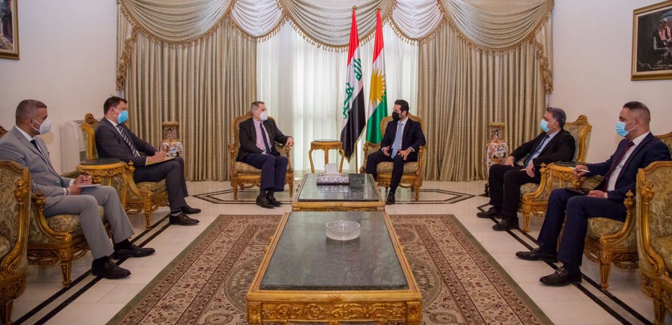 قوباد تاڵەبانی لە دیداری لەگەل باڵیۆزی ئەمریکا لە عێراق باس لە پڕۆژە یاسای بوودجەی ٢٠٢١ و مافەکانی هەرێم دەکات