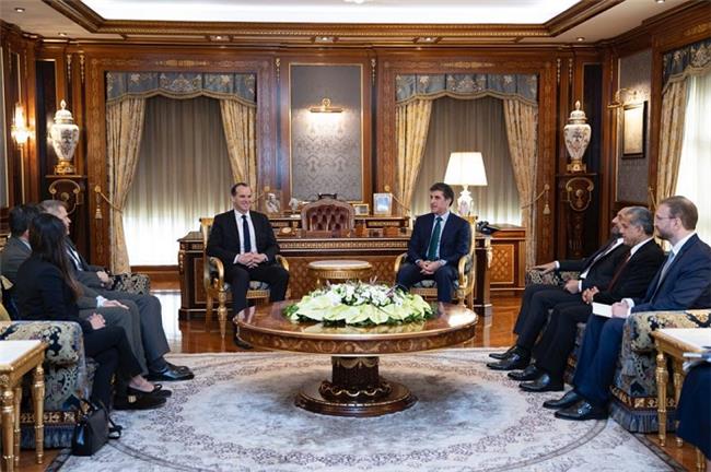 مەک گۆرک لە چاوپێکەوتنی لەگەڵ نێچێرڤان بارزانی سەرۆکی هەرێم ، پەیامی ووڵاتەکەی بۆ عێراق و هەرێمی کوردستان ڕاگەیاند