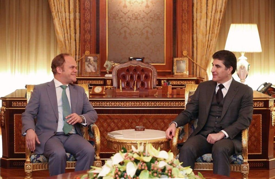 نێچیرڤان بارزانی له‌گه‌ڵ به‌رپرسی نووسینگه‌ی یه‌کیتی ئه‌ورووپا له‌ هه‌رێمی کوردستان کۆده‌بێته‌وه‌