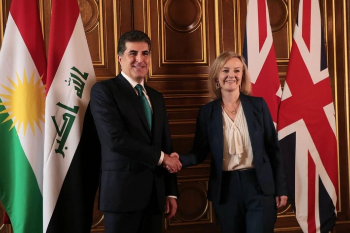 سەرۆكی هەرێمی كوردستان لەگەڵ وەزیری دەرەوەی بەریتانیا کۆبوویەوە