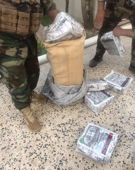 لە هەولێر ٥٠٠ کیلۆ ماددەی هۆشبەر دەستی بەسەردا گیرا