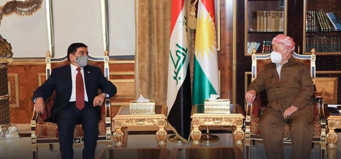 سەرۆك مەسعوود بارزانی پێشوازی لە وەزیری بەرگری عێراق كرد