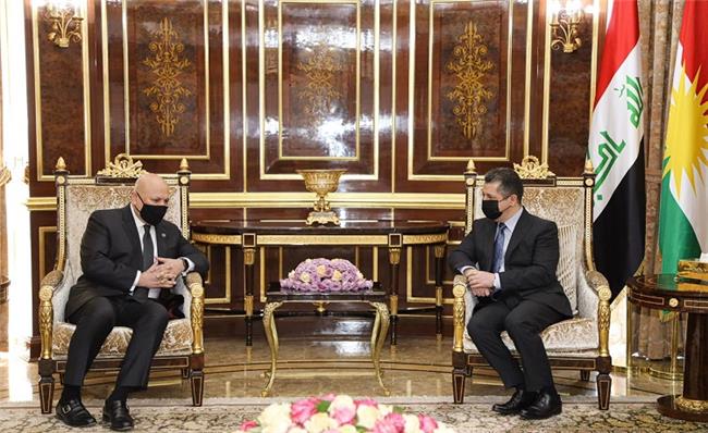 مەسروور بارزانی سەرۆکی حکوومەتی هەرێمی کوردستان پێشوازی لە سەرۆکی تیمی لێکۆڵینەوەی نێودەوڵەتی لە تاوانەکانی داعش (یوونیتاد UNITAD) دەکات